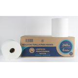 TOALLA DE MANOS PARA DISPENSADOR 240MTS BULTO 6 UNIDADES