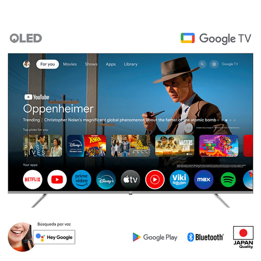 JVC televisor ISDBT 86" QLED 4K Frameless con google TV OS - LT-86KB738