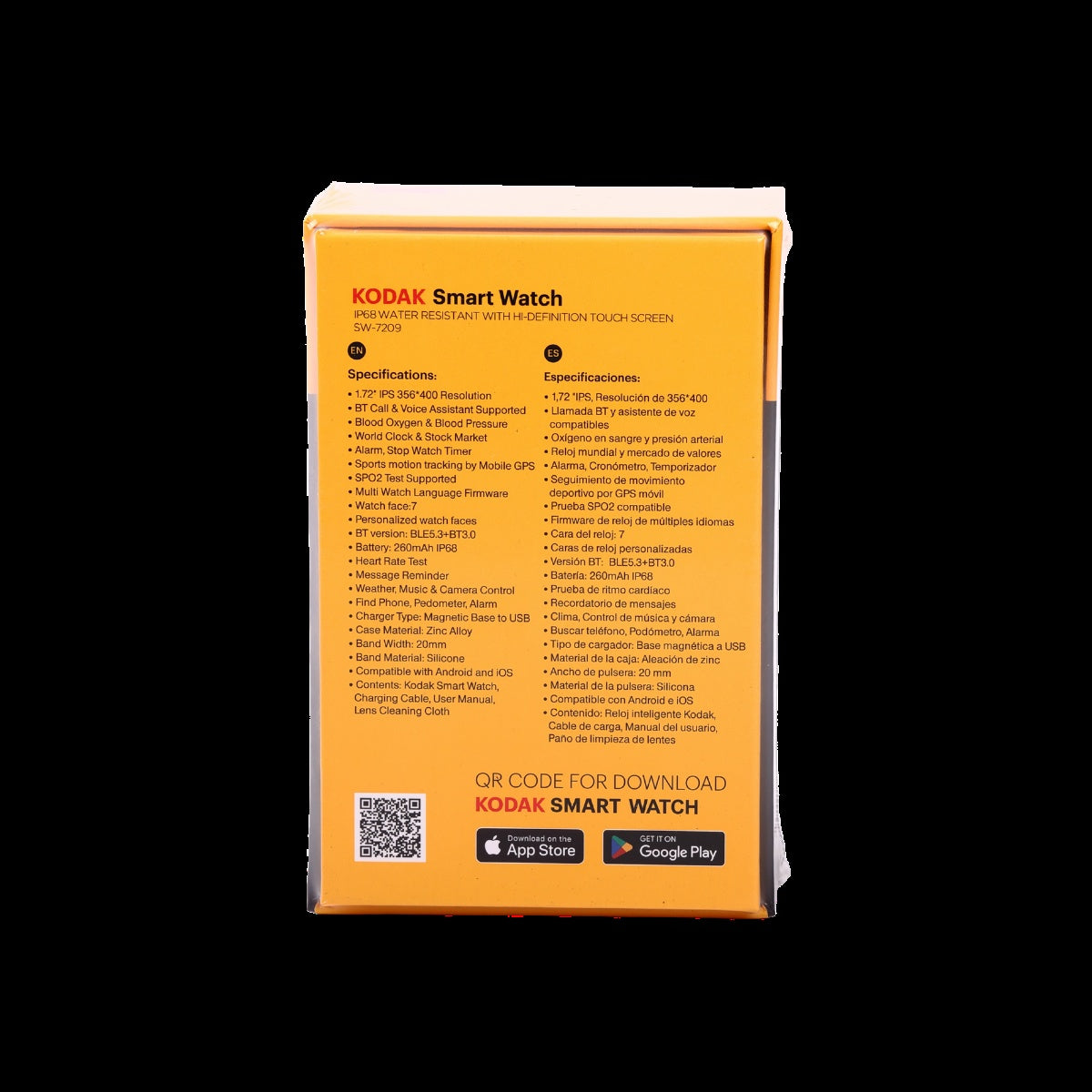 Kodak reloj inteligente SW7209 negro 1,72" full touch