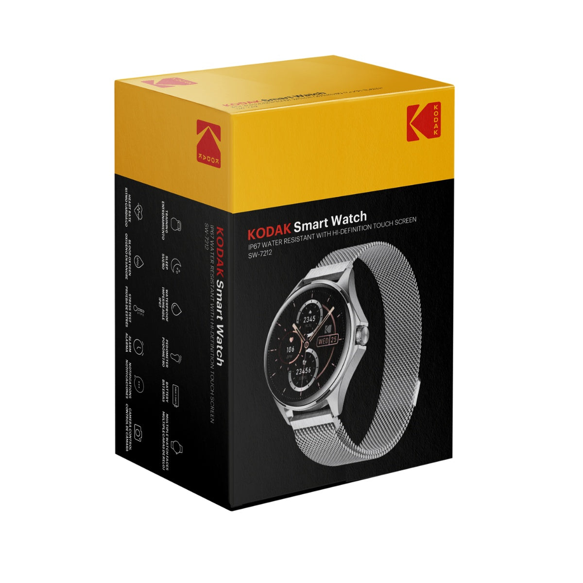 Kodak reloj inteligente SW7212 plateado 1,32" full touch