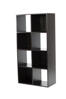 Kenneth e librero cubo unit or negro W61,5 x H122,5 x D29,5 cm-KCWD2022052-B