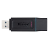 Kingston memoria exodia negra con turquesa 64GB usb 3.2 DTX/64GB