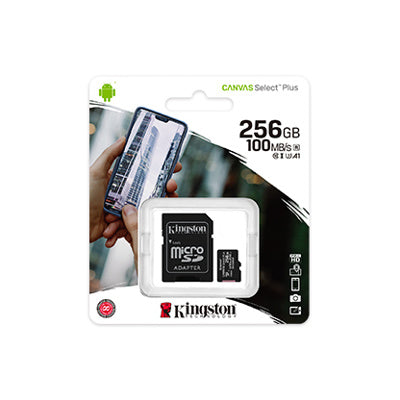 Kingston tarjeta de memoria micro SD canvas c/adaptador (clase 10) SDCS2/256GB