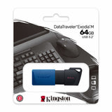 Kingston memoria exodia azul con negro 64GB usb 3.2 - DTXM/64GB