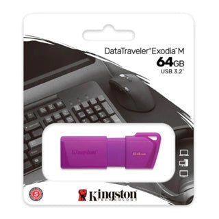 Kingston usb memoria exodia M morada usb 3,2 KC-U2L64-7LP