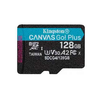 Kingston memoria microSDXC 128 GB canvas go plus gen4 200MB/s A2 U3 V30 card + ADP - SDCG4/128GB