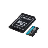 Kingston memoria microSDXC 128 GB canvas go plus gen4 200MB/s A2 U3 V30 card + ADP - SDCG4/128GB
