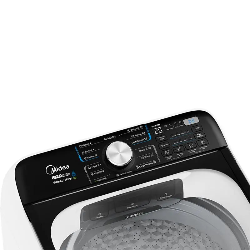 Midea lavadora carga superior blanca 18Kg MA512W18/W