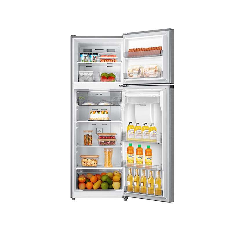 Midea refrigerador top mount 13 pies con dispensador or acero inoxidable   MDRT489MTM46W