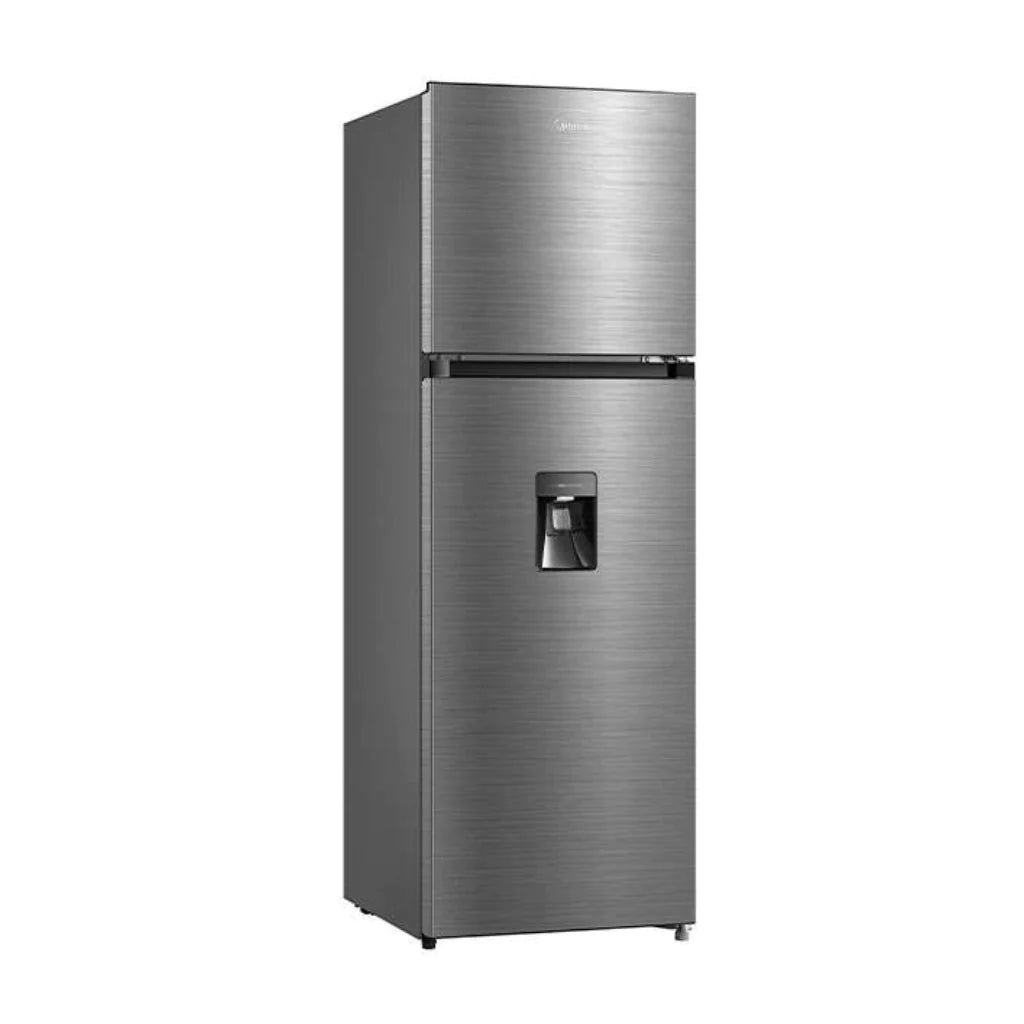 Midea refrigerador top mount 13 pies con dispensador or acero inoxidable   MDRT489MTM46W