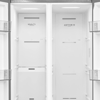 Midea refrigerador 16 pc color acero side by side inverter MDRS619FGM46