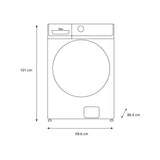 Midea lavadora carga frontal 21 kg color silver MH04W45/S-CA