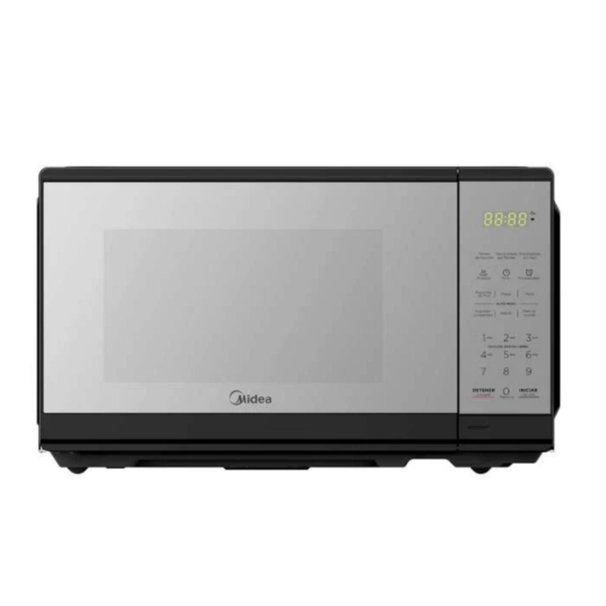 Midea microondas 0.7Pc puerta acabado espejo gabinete negro MMDF07S2MB