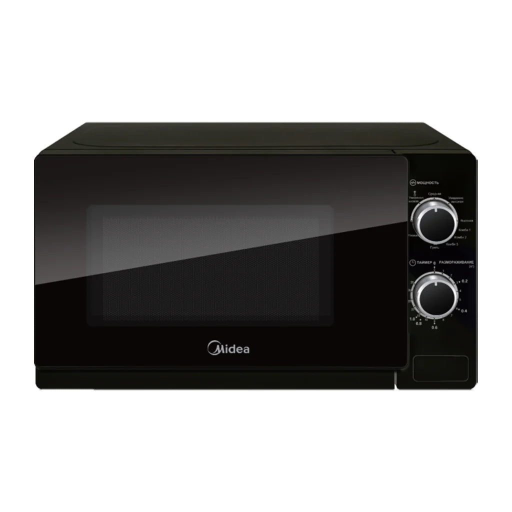 Midea microondas 0,7 pc puerta negra gabinete negro MMDP07S2BM