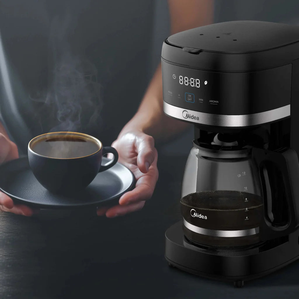 Midea Cafetera 12TZ digital negra MCD12RWCK