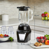 Black + Decker licuadora ice crush 1.5 lts jarra de vidrio negra - BL2209GBB-LA
