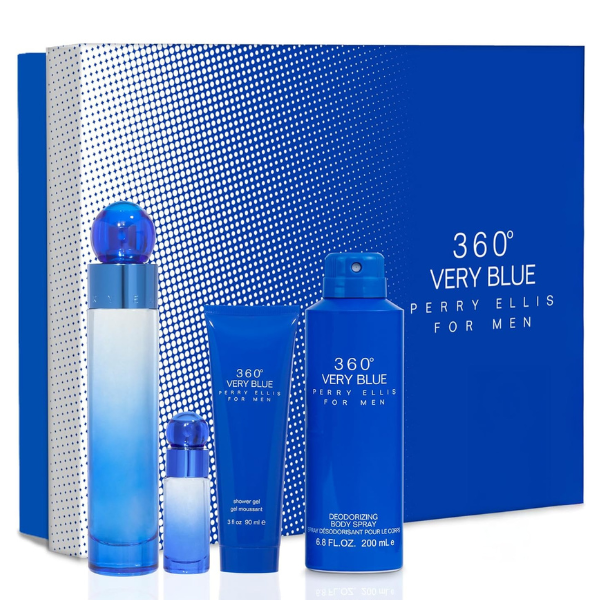 SET PERRY ELLIS VERY BLUE 4 PIEZAS