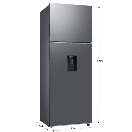 Refrigeradora  Samsung  de 18" silver con dispensador RT53DG6224S9AP