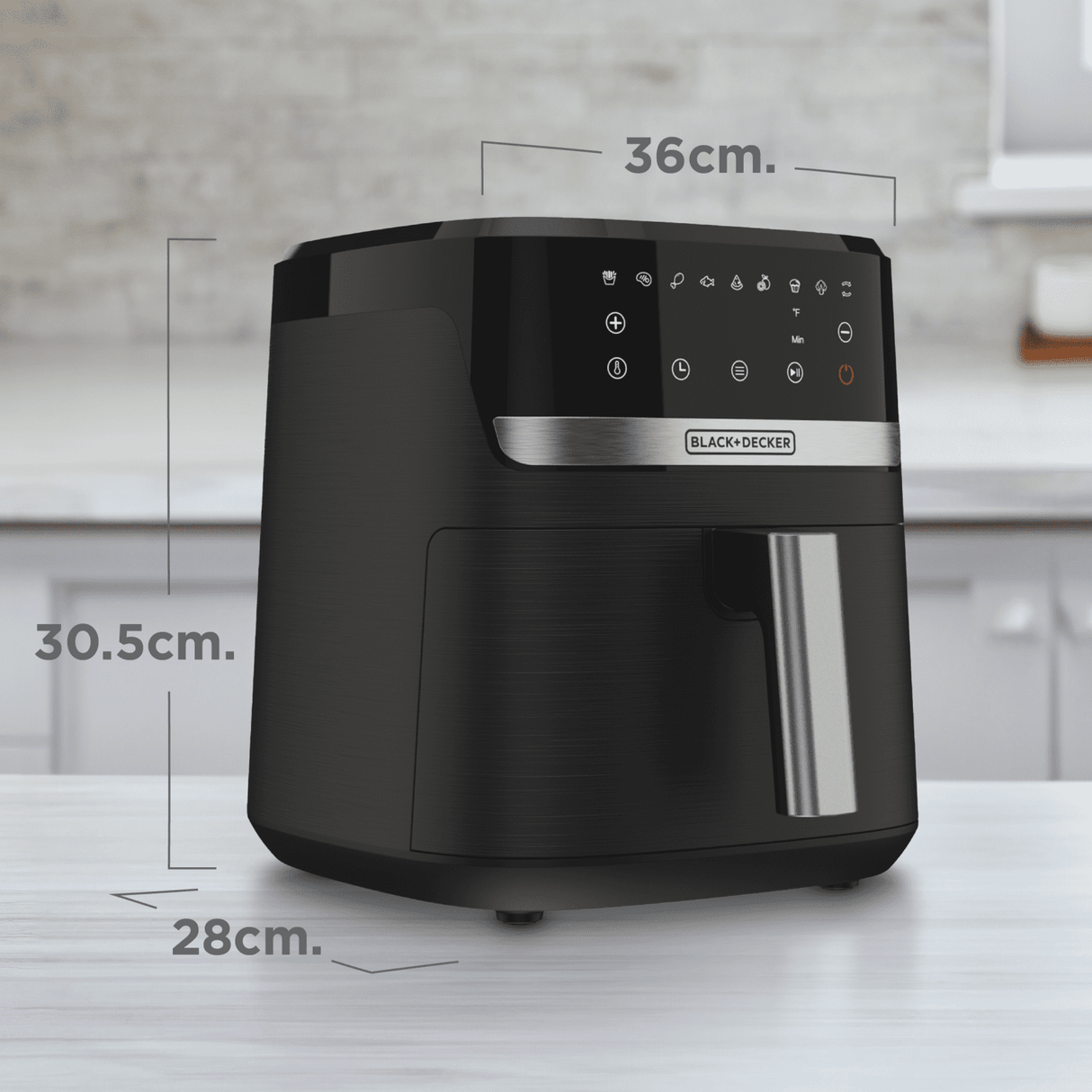 Black + Decker Freidora Aire PURIFRY™5.5L Dig Negra AFBD62-1BDLA