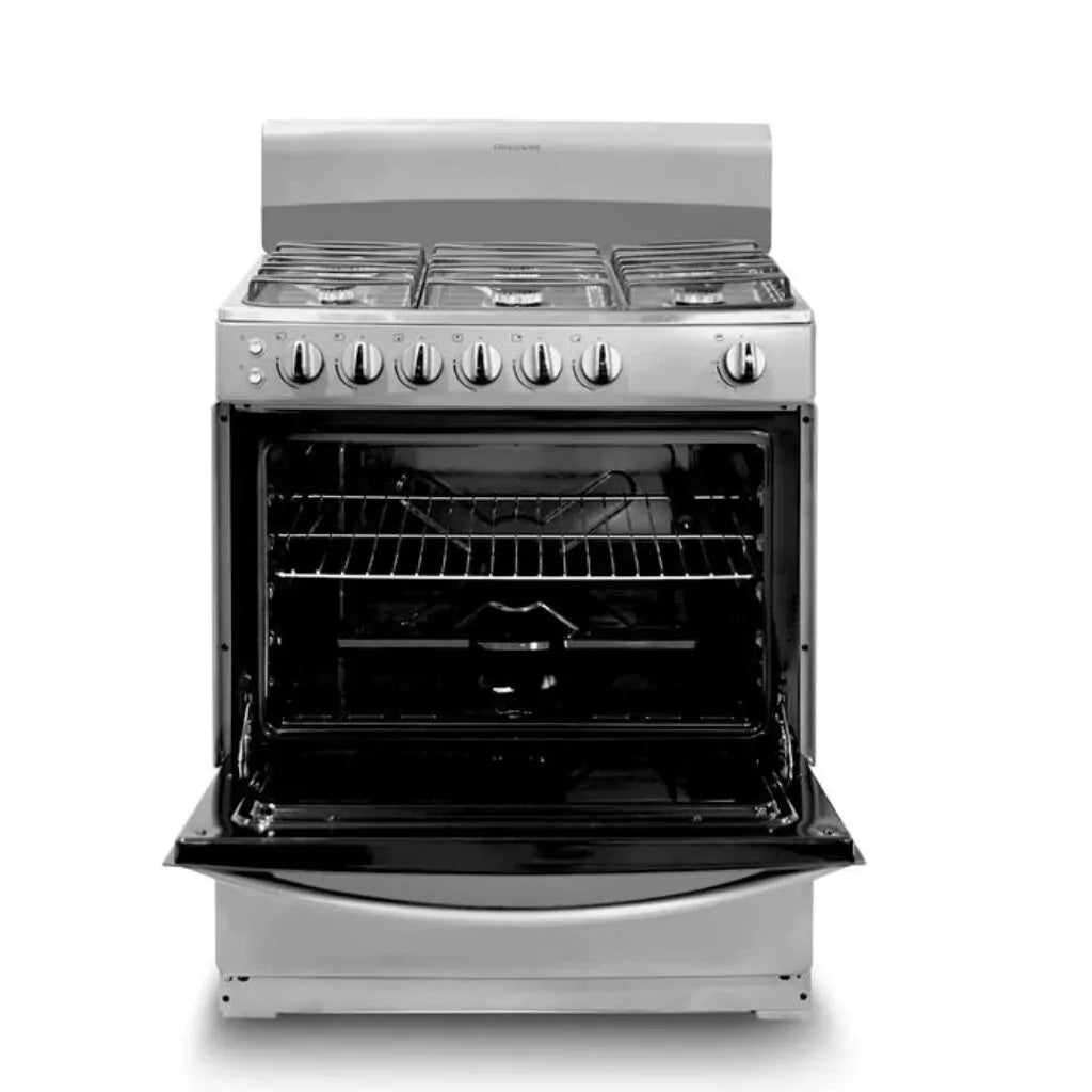Frigidaire cocina de gas 30" 6 quemadores silver FKGH30C3MDQG