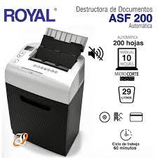 ROYAL DESTRUCTORA DE PAPEL ASF200 MICROCORTE AUTOMATICO 27L