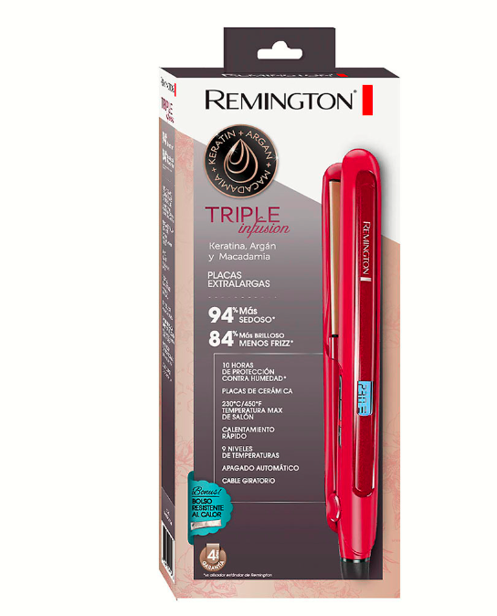 Alisadora Triple Plancha Para Cabello Remington Triple Infusion