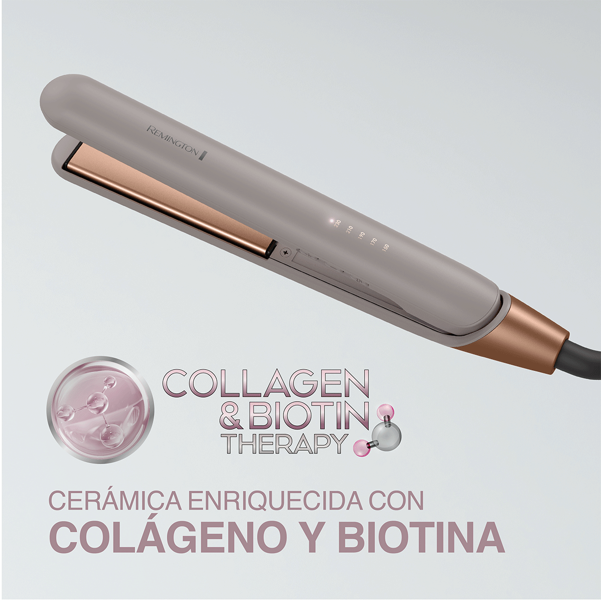 Remington plancha alisadora terapia de biotina y colageno - S33A-110F