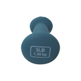 Stingray mancuerna metalica cubierta con neopreno color verde -SFMAN-3LB