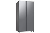 Refrigerador 20 pies Side by side sin dispensador plateada