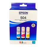 Epson botellas de tinta 3-pack cyan, magenta, amarillo 70ml C/U T504 - T504520-3P