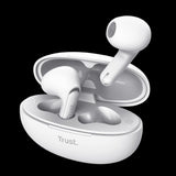 Trust audifonos bluetooth intraaurales color blanco microf c/cancelacion de ruido - 25173