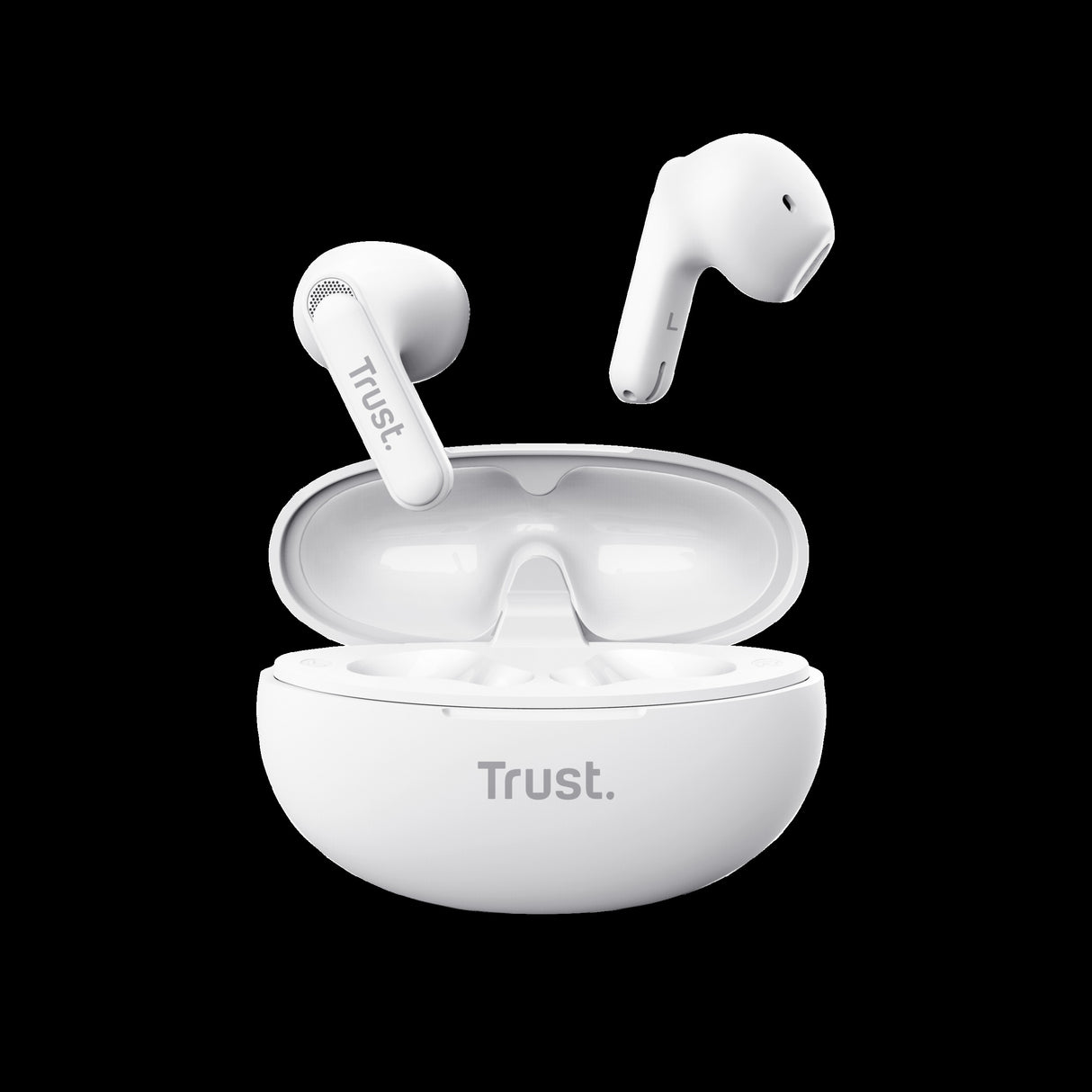Trust audifonos bluetooth intraaurales color blanco microf c/cancelacion de ruido - 25173