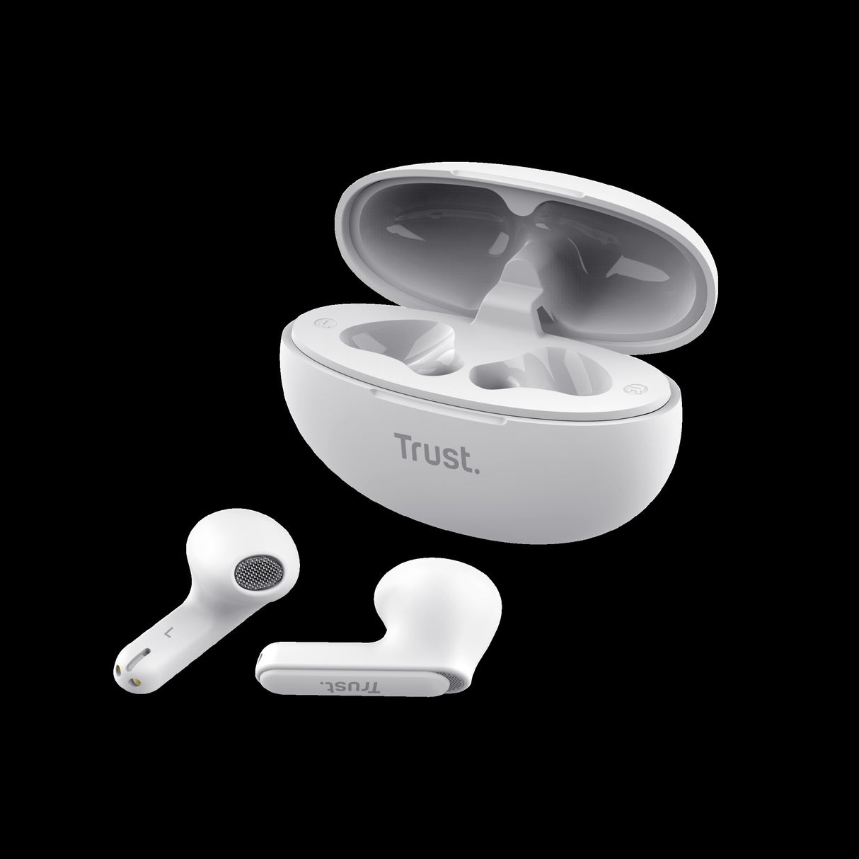 Trust audifonos bluetooth intraaurales color blanco microf c/cancelacion de ruido - 25173