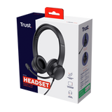 Trust headset supraaurales PC con diadema ajustable - 25087