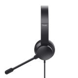 Trust headset supraaurales USB PC almohadillas y diadema ajustable - 25088