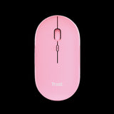Trust  mouse recargable inalambrico silencioso color rosa con - 24125