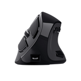 Trust mouse ergonomico inalambrico recargable color negro - 23731