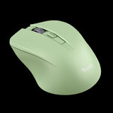 Trust mouse inalambrico eco  color verde claro silencioso - 25042