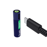 Trust pilas AAA recargables en USB-C azul - 25585