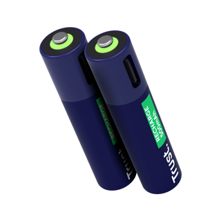 Trust pilas AAA recargables en USB-C azul - 25585