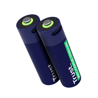 Trust pilas AA recargables en USB-C azul - 25584