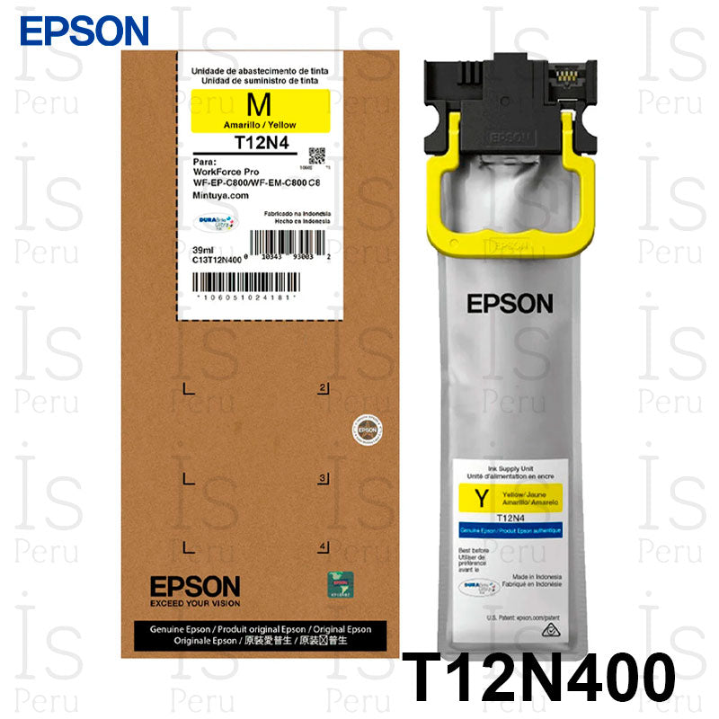 Epson bolsa de tinta para work force EM-C800 amarillo - T12N400