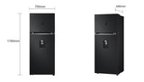 LG Refrigeradora Top Freezer de 383L (Net) / 423L (Gross) Smart Inverter & ThinQ™, color Negro Mate VT40APD