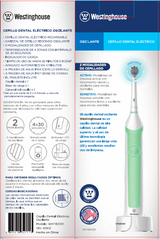 Westinghouse cepillo dientes eléctrico verde recargable WHTBO10