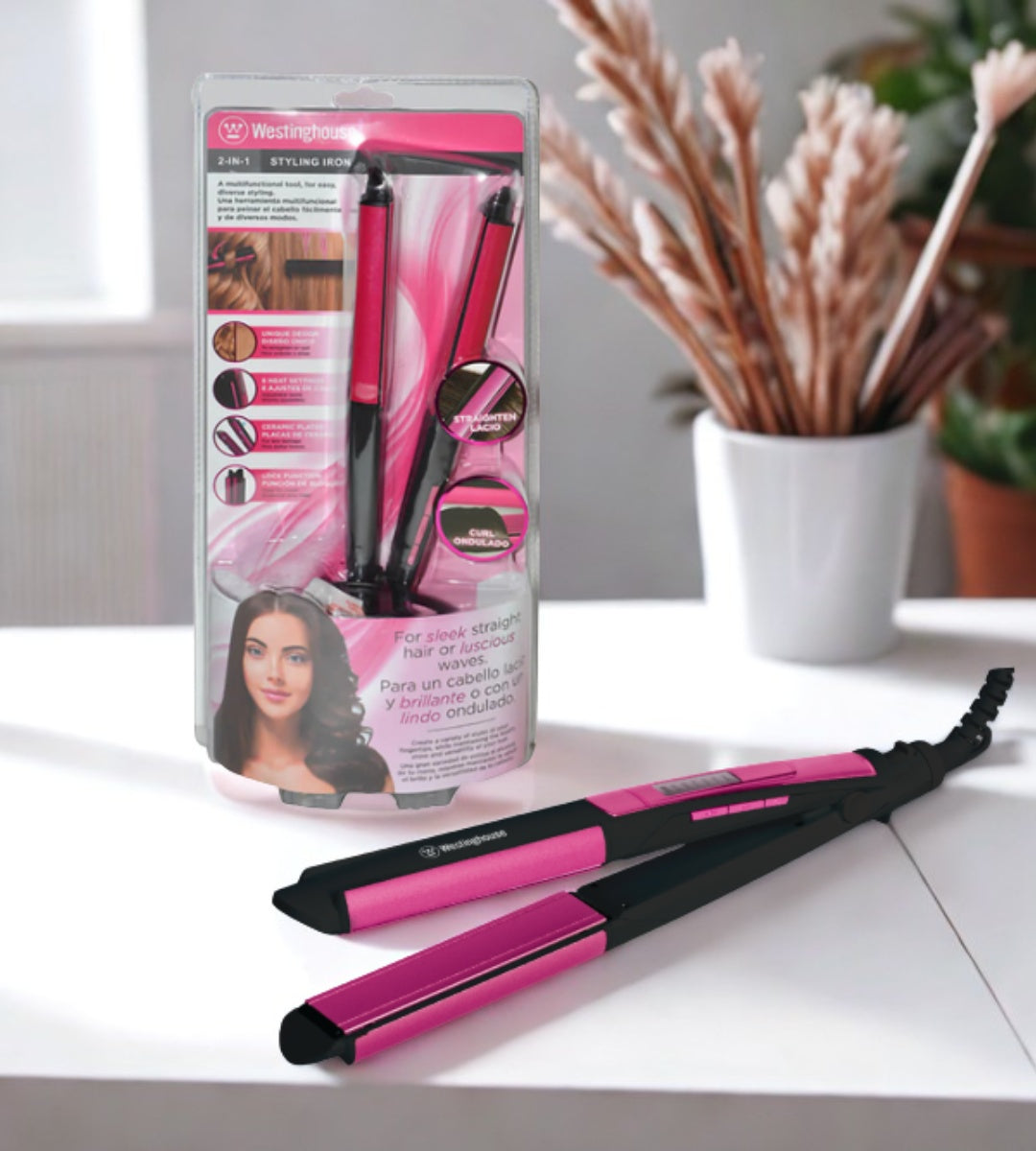 Westinghouse plancha para cabello 2 en 1 WH1152