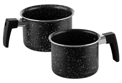 Westinghouse set de 2 ollas para leche marmol negro 12cm WCCS000902AMBB