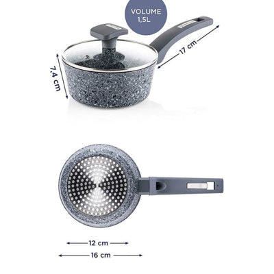 Westinghouse olla con tapa granito gris 20cm WCSP0070020GGY