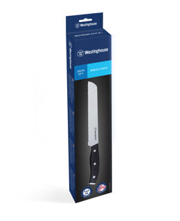 Westinghouse cuchillo para el pan   8""/20cm espiga completa mango suave con remaches triples - WCKTSC15211"