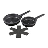 Westinghouse juego sartenes 3 piezas sartenes con tapade  20 cm- 24 cm y 28 con protector de olla en aluminio forjado antiaherente - WCCS204105A