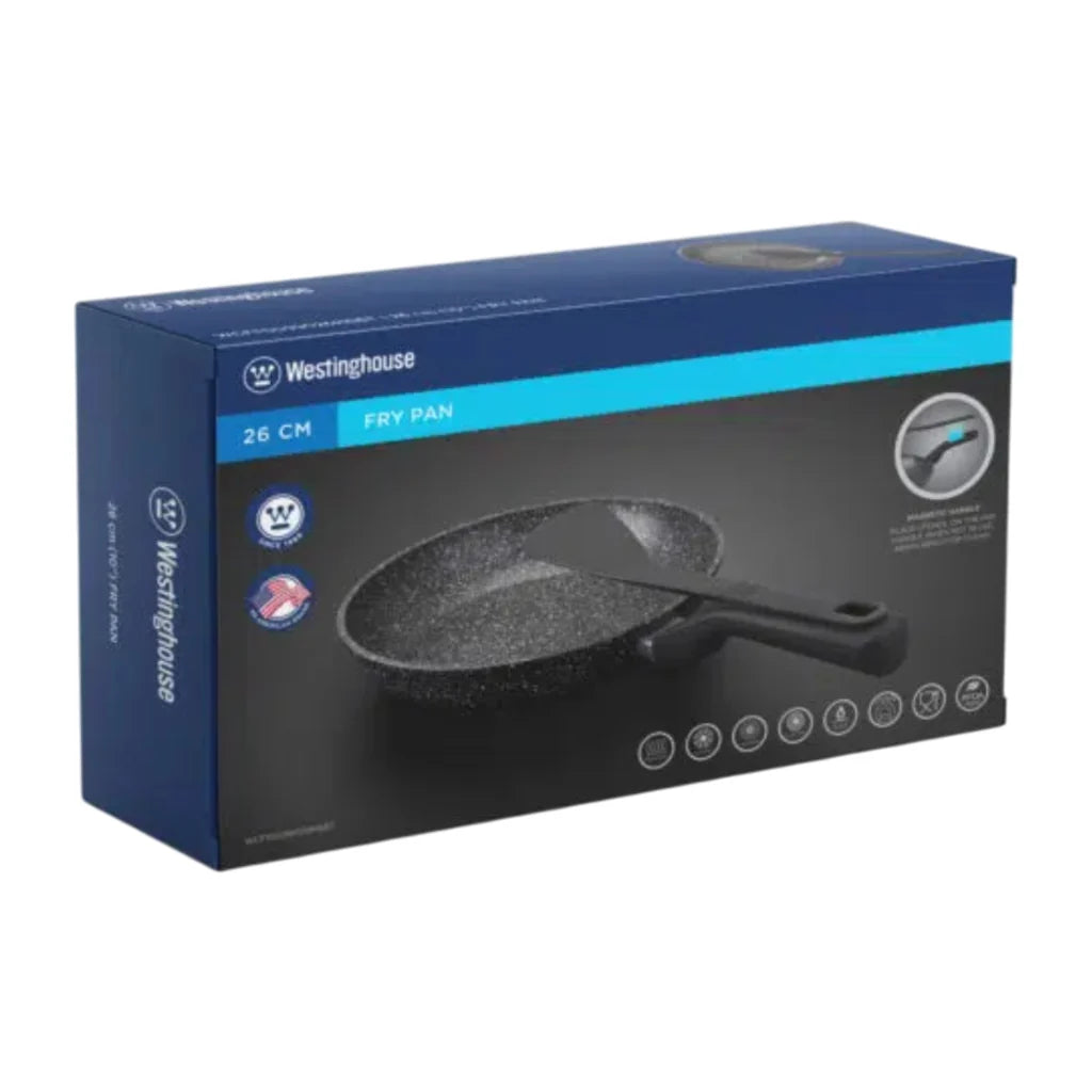 Westinghouse sarten de 26 cm con volteador magnetico color negro - WCFP0099026MBBT